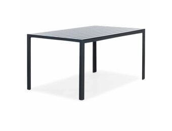 Manchester dining tuintafel 4 personen | polywood + aluminium | zwart | 150cm