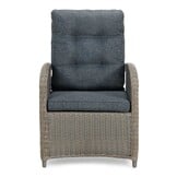 Cortona Grey/Bilbao dining tuinset | 6 personen | polywood + wicker | 220cm