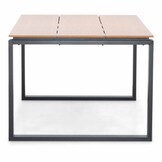 Helsinki Natural/Gladys zwart dining tuinset | 4 personen | polywood + touw | 160cm