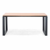 Helsinki Natural/Gladys zwart dining tuinset | 4 personen | polywood + touw | 160cm