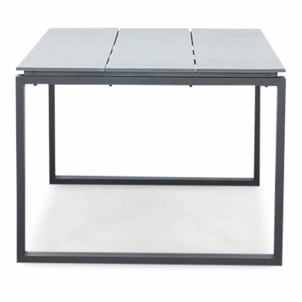 Helsinki Grey/Carlos Charcoal dining tuinset | 4 personen | polywood + wicker | 160cm