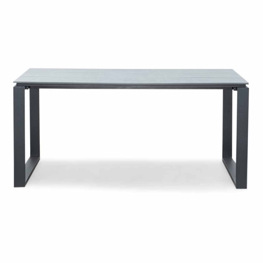 Helsinki Grey/Carlos Charcoal dining tuinset | 4 personen | polywood + wicker | 160cm
