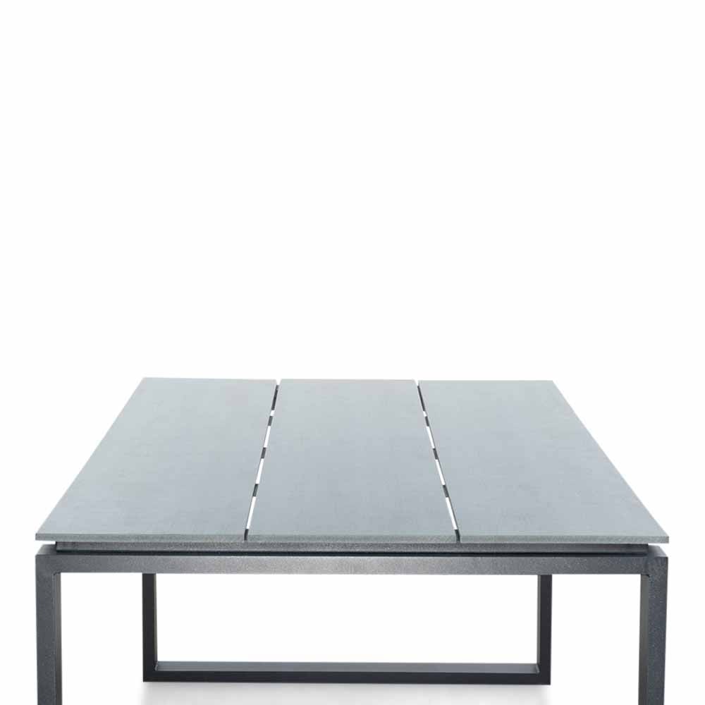 Helsinki Grey/Carlos Charcoal dining tuinset | 4 personen | polywood + wicker | 160cm
