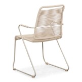 Helsinki Grey/Gladys zand dining tuinset | 4 personen | polywood + touw | 160cm