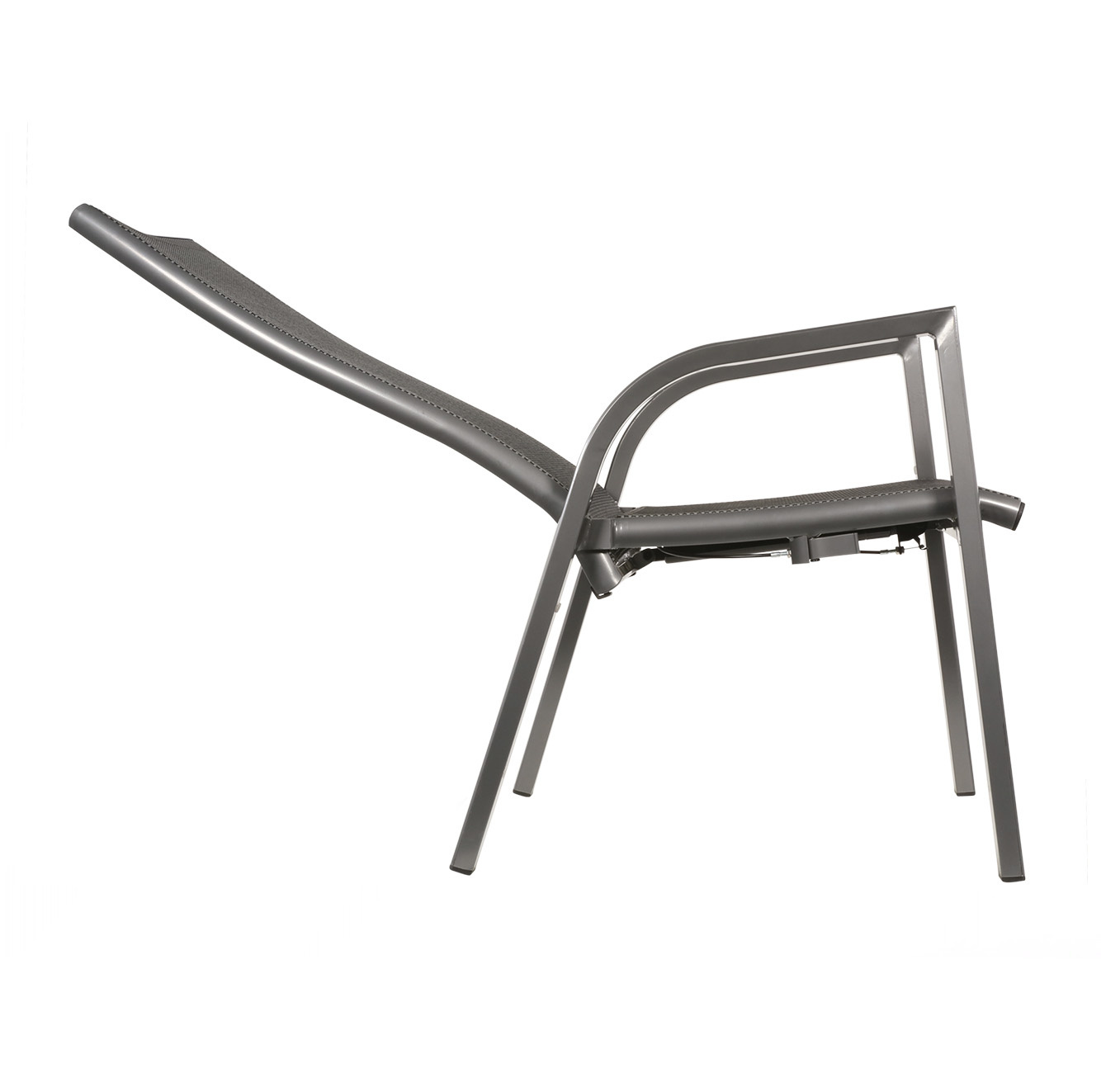 Helsinki Grey/Mojito Negro dining tuinset | 4 personen | polywood + textileen | 160cm
