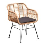 Manchester/Lola dining tuinset | 4 personen | aluminium + wicker | 150cm