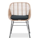 Manchester/Lola dining tuinset | 4 personen | aluminium + wicker | 150cm