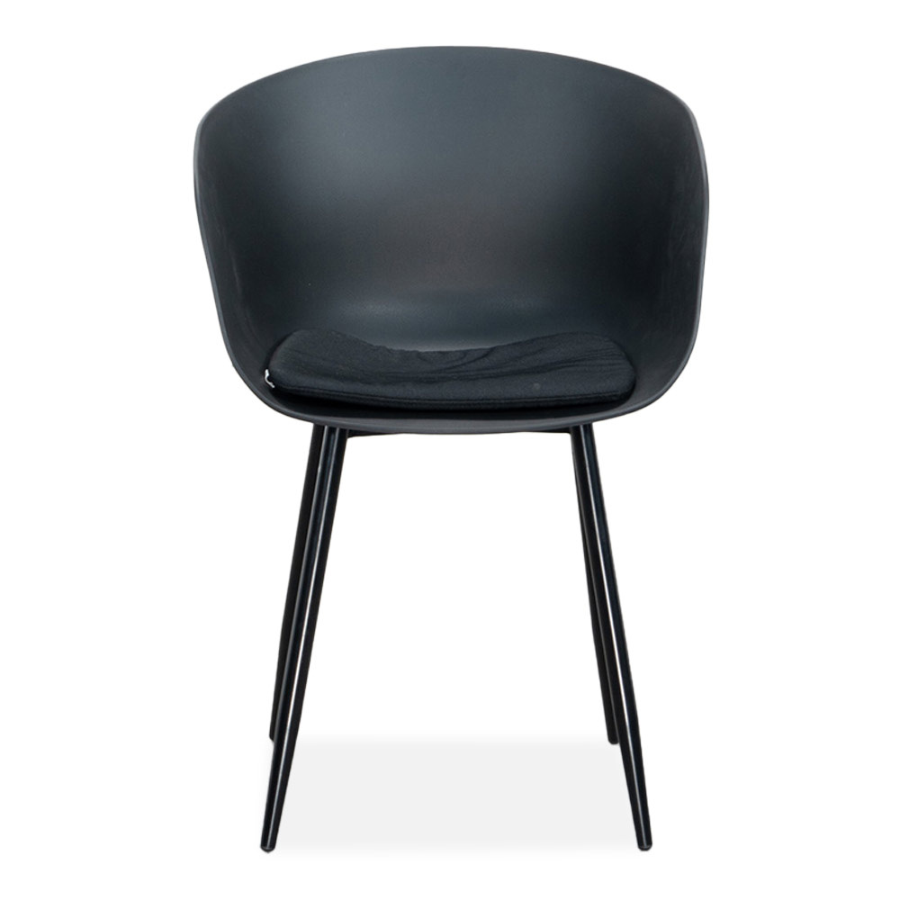 Manchester/Rikki zwart dining tuinset | 4 personen | aluminium + kunststof | 150cm