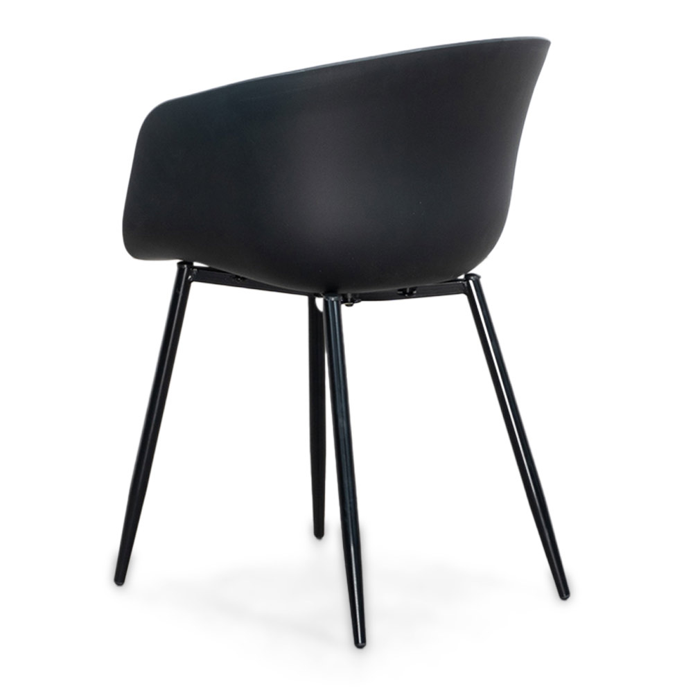 Manchester/Rikki zwart dining tuinset | 4 personen | aluminium + kunststof | 150cm