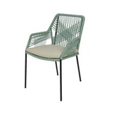 Manchester/Seville mint dining tuinset | 4 personen | aluminium + touw | 150cm