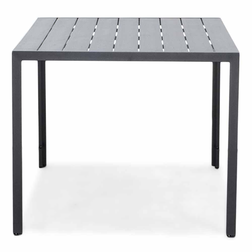 Manchester/Seville zwart dining tuinset 5-delig | aluminium + touw | 150cm
