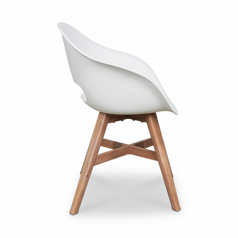 Manchester/Karlstad wit dining tuinset | 4 personen | aluminium + kunststof | 150cm