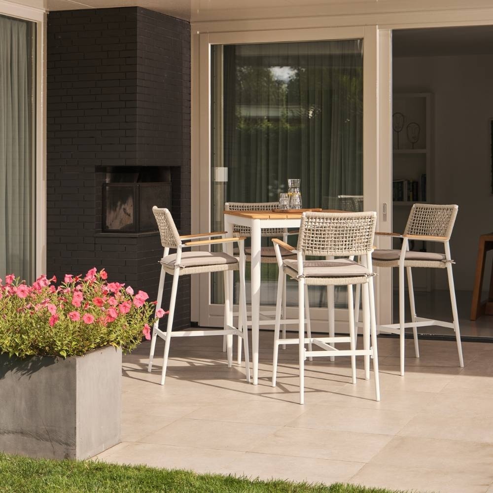 Sandro barset 5-delig | aluminium + teakhout | 140cm