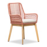 Padua dining tuinstoel | touw + hardhout | terra