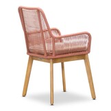 Padua dining tuinstoel | touw + hardhout | terra