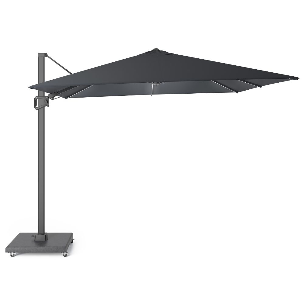 Milano T² zweefparasol - inclusief LED | 300x300cm | antraciet