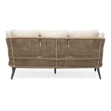 Palermo stoel-bank loungeset met teak tafels 5 personen | aluminium + touw | Sahara Dust | 5-delig