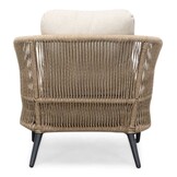 Palermo stoel-bank loungeset 5 personen | aluminium + touw | Sahara Dust | 5-delig