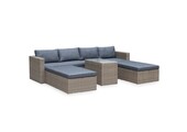 Rio ligbed loungeset 8 personen | wicker | Kobo Grey | 5-delig - 258x193cm