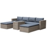 Rio ligbed loungeset 8 personen | wicker | Kobo Grey | 5-delig - 258x193cm