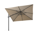 Milano T² zweefparasol | 300x300cm met Salerno parasolvoet 90kg | taupe