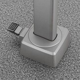 Milano T² zweefparasol | 300x300cm met Modena parasolvoet 90kg | taupe