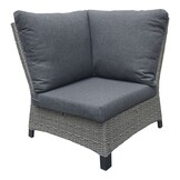 Prato Brick deluxe dining loungeset met verstelbare tafel 6 personen | aluminium + wicker | grijs | 5-delig - 280x217cm