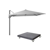 Milano T² zweefparasol | 300x300cm met Modena parasolvoet 90kg | Light Grey