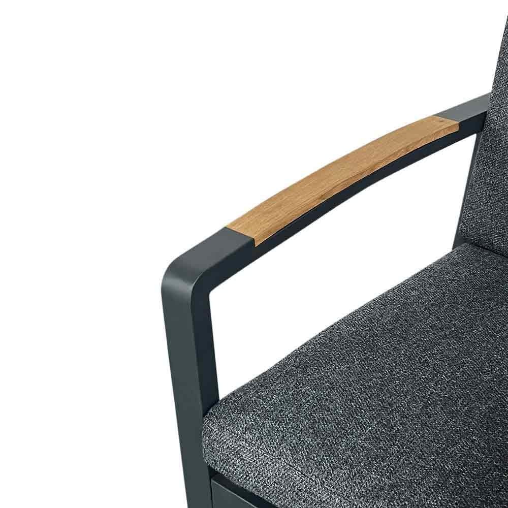 Seattle dining tuinstoel | aluminium | antraciet