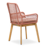 Livorno/Padua terra dining tuinset | 4 personen | betonlook + touw | 200cm ovaal