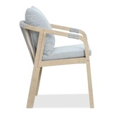 Alora dining tuinstoel | hardhout + touw | Light Grey