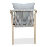 Alora dining tuinstoel | hardhout + touw | Light Grey