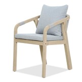 Alora dining tuinstoel | hardhout + touw | Light Grey