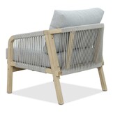 Alora stoel-bank loungeset 5 personen | hardhout + touw | Light Grey | 4-delig