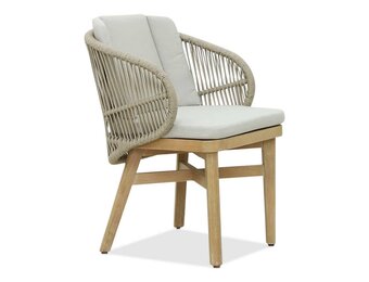 Matera dining tuinstoel | hardhout + touw | zand