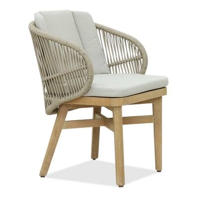 Matera dining tuinstoel | hardhout + touw | zand