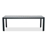 Cortona Grey/Carlos Charcoal dining tuinset | 6 personen | polywood + wicker | 220cm