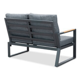 Vancouver hoek loungeset 5 personen | aluminium + polywood | antraciet | 5-delig - 270x210cm