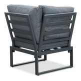 Vancouver hoek loungeset 5 personen | aluminium + polywood | antraciet | 5-delig - 270x210cm