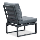 Vancouver hoek loungeset 5 personen | aluminium + polywood | antraciet | 5-delig - 270x210cm