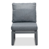 Vancouver hoek loungeset 5 personen | aluminium + polywood | antraciet | 5-delig - 270x210cm