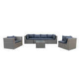 Ontario hoek loungeset met stoel 7 personen | wicker | Ash Grey | 5-delig - 234x234cm