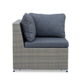 Ontario hoek loungeset met stoel 7 personen | wicker | Ash Grey | 5-delig - 234x234cm