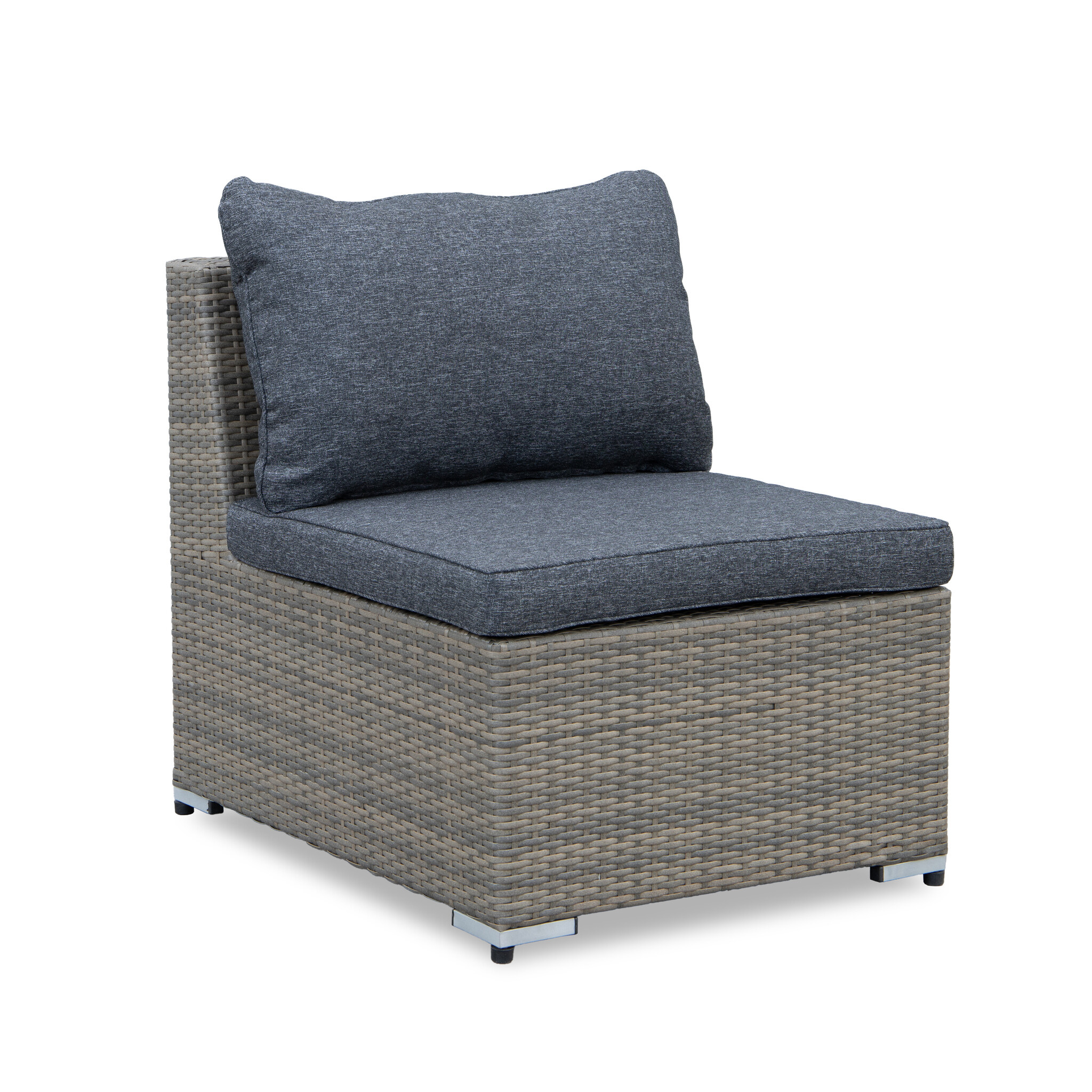 Ontario hoek loungeset met stoel 7 personen | wicker | Ash Grey | 5-delig - 234x234cm