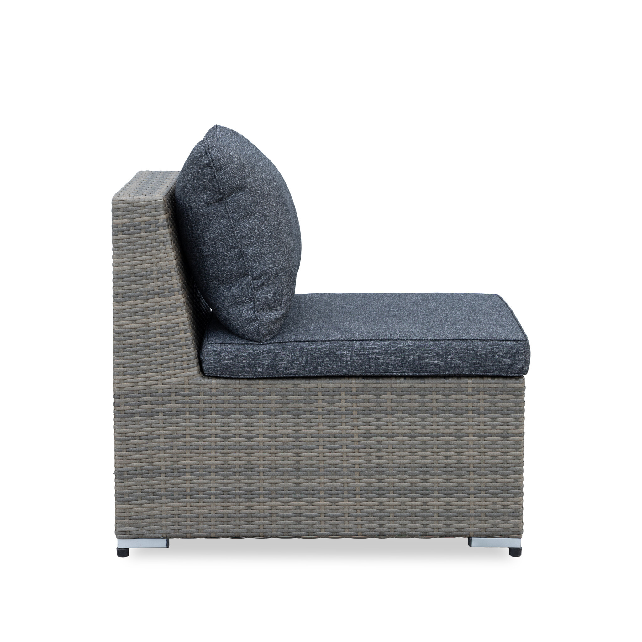 Ontario hoek loungeset met stoel 7 personen | wicker | Ash Grey | 5-delig - 234x234cm