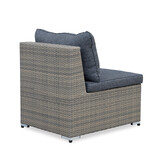 Ontario hoek loungeset met stoel 7 personen | wicker | Ash Grey | 5-delig - 234x234cm