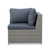 Ontario hoek loungeset met stoel 7 personen | wicker | Ash Grey | 5-delig - 234x234cm