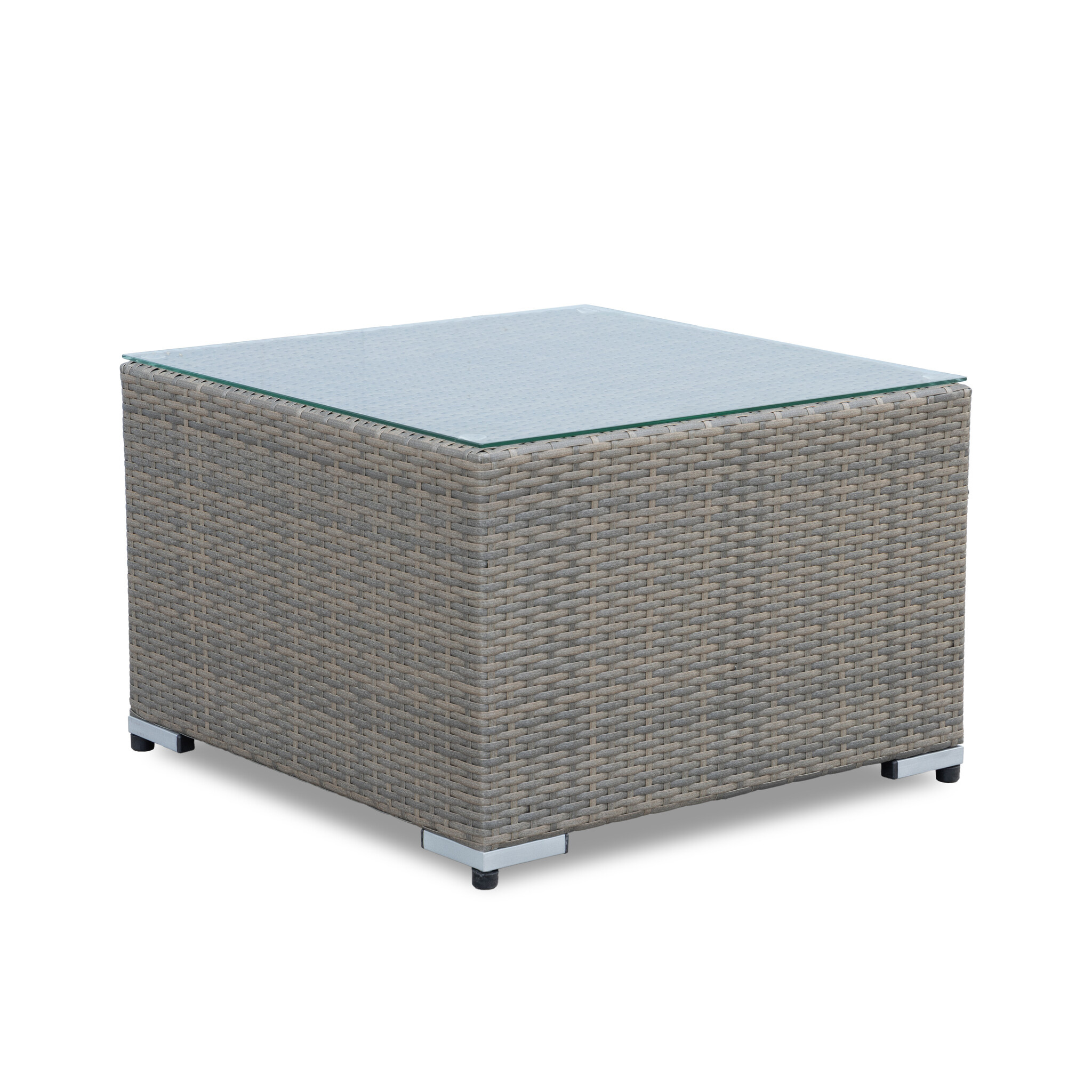 Ontario hoek loungeset met stoel 7 personen | wicker | Ash Grey | 5-delig - 234x234cm