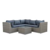 Ontario hoek loungeset met stoel 7 personen | wicker | Ash Grey | 5-delig - 234x234cm