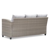 Stockholm dining loungeset 6 personen | wicker | zand | 3-delig - 245x169cm